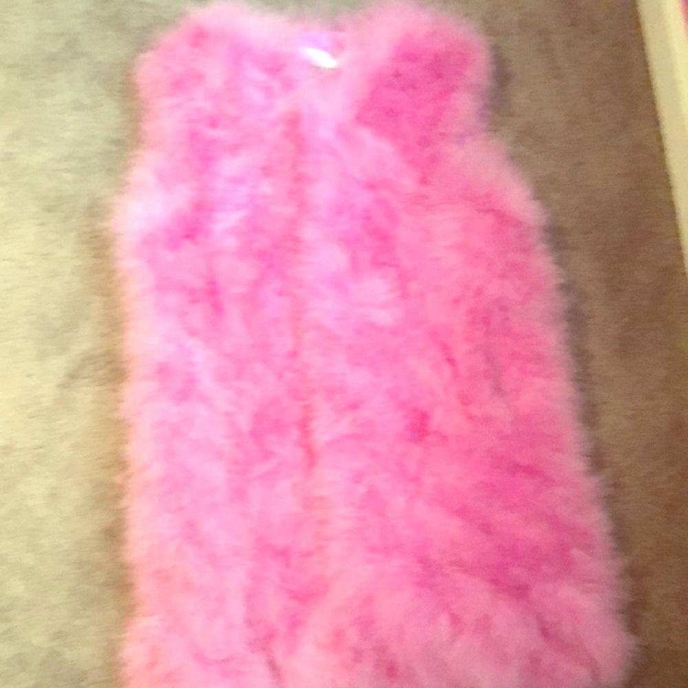 MSGM GENUINE FUR hot pink vest Sz. M